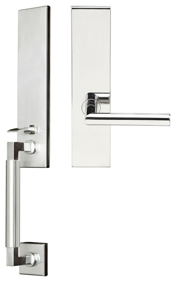 Frankfurt Lever, Mortise Dummy Handleset, Right Hand, Polished Stainless Steel