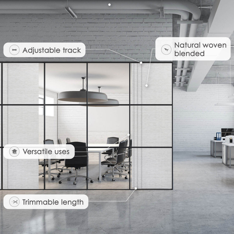 Adjustable Sliding Panel Track Blind 45.8"-86" W x 96" L, Classic, Mica