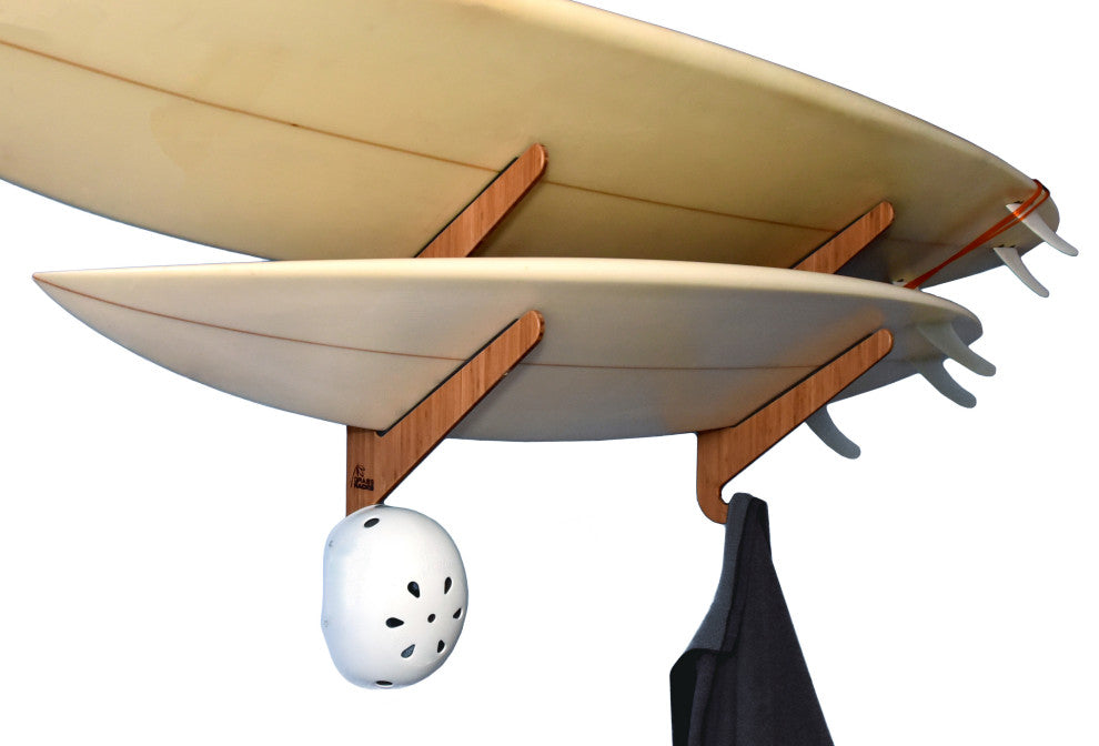 Bamboo Surfboard Rack - Kaua'i Series, Bamboo, Duo