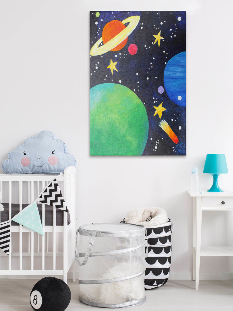 Marmont Hill, "Planet Colors" by Nicola Joyner Painting on Wrapped Canvas, 12x18