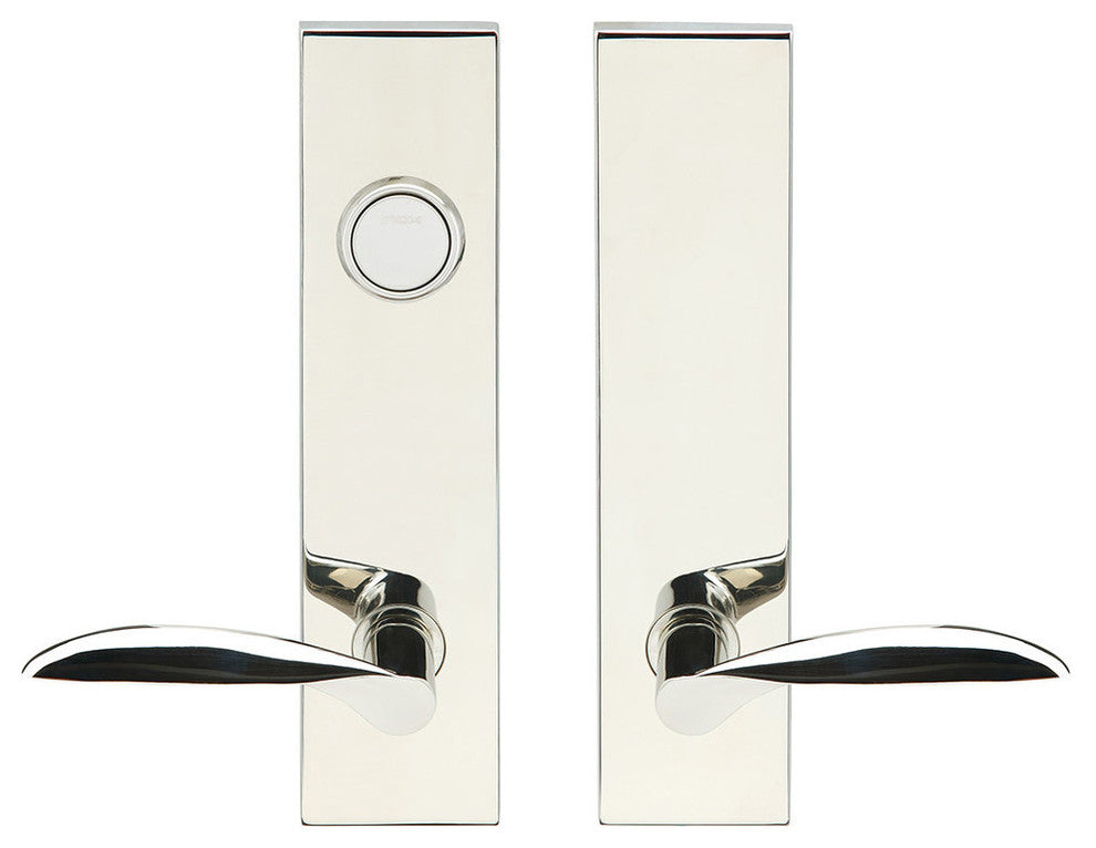 Stratus Lever, Tubular Dummy Entry With Dummy Cylinder, Polished Stainless Steel