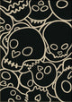 Head Banger Rug, Black, 4'x5', Rectangle
