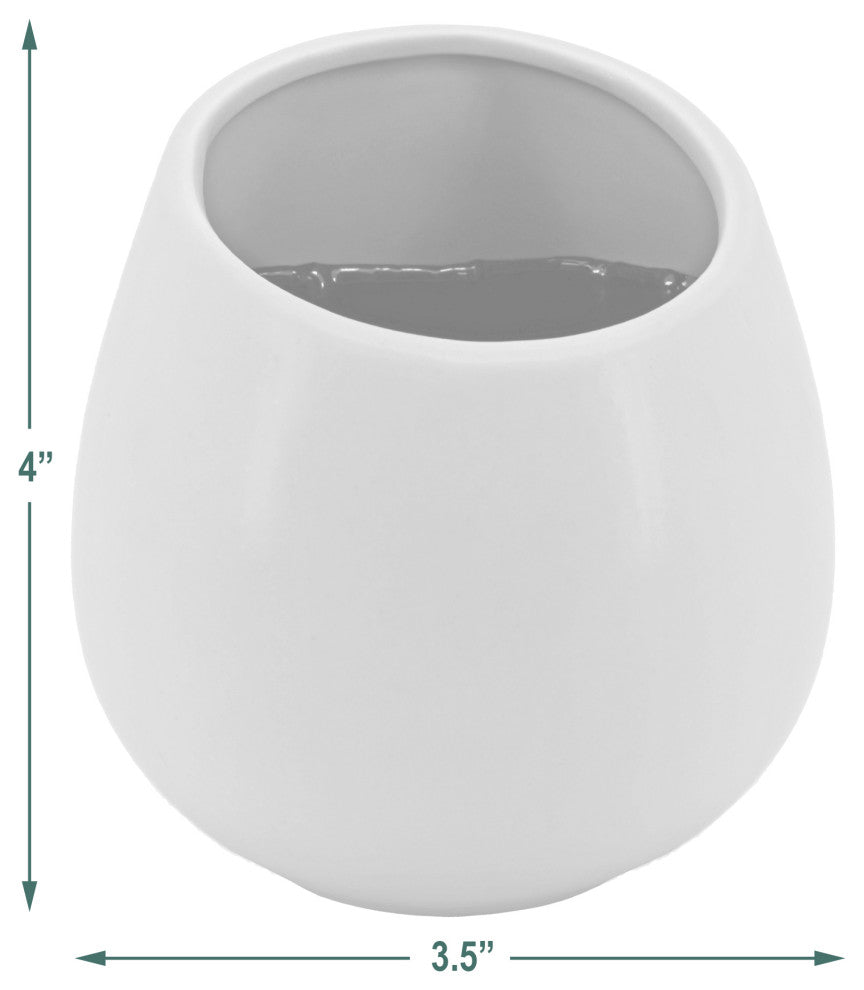 Small Round Wall Planter, Black