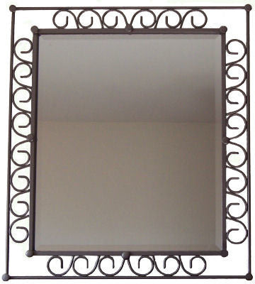 Hoop Beveled II Wrought Iron Mirror