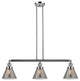 Large Cone 3-Light Island Light, Smoked Glass, Polished Nickel