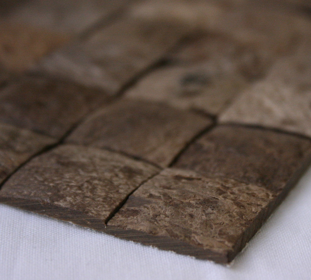 Legion Furniture 11.75"x11.75" Coconut Tile, Walnut