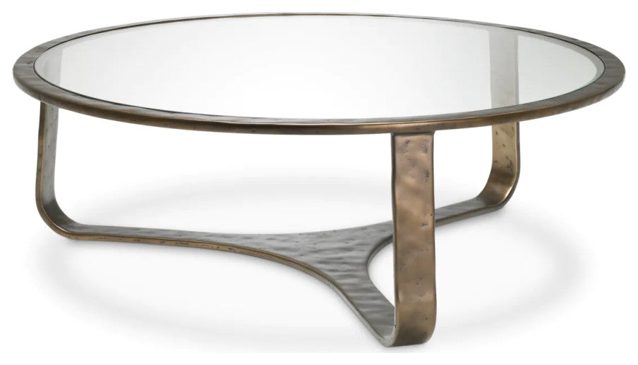 Aluminum Round Coffee Table, Eichholtz Cambronne