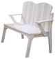 Carolina Preserves 2-Seat Bench With  Back, Rustic Red (Distressed)
