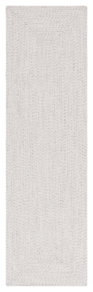 Safavieh Braided BRA201 Rug Machine-Washable, Ivory/Light Grey, 2'3"x10'