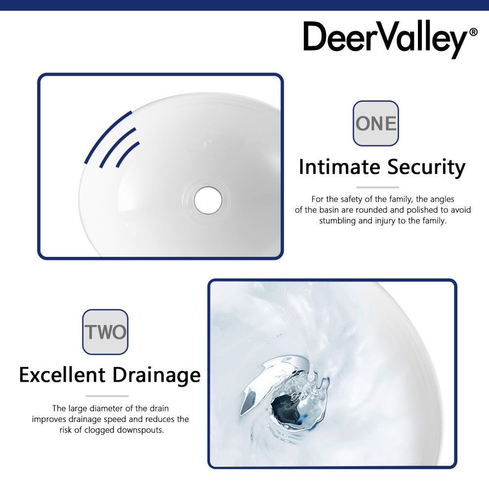 16" x 13" Oval White Ceramic Modern Egg Shape Above Counter Bathroom Vessel Sink