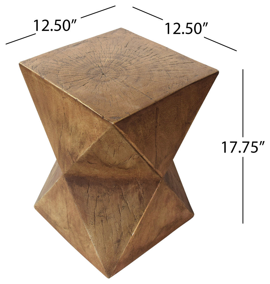 GDF Studio Manuel Indoor Lightweight Concrete Accent Table, Natural