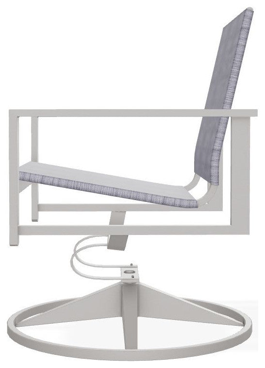 Tribeca Sling Outdoor Swivel Rocker, Brooks/Warm Gray