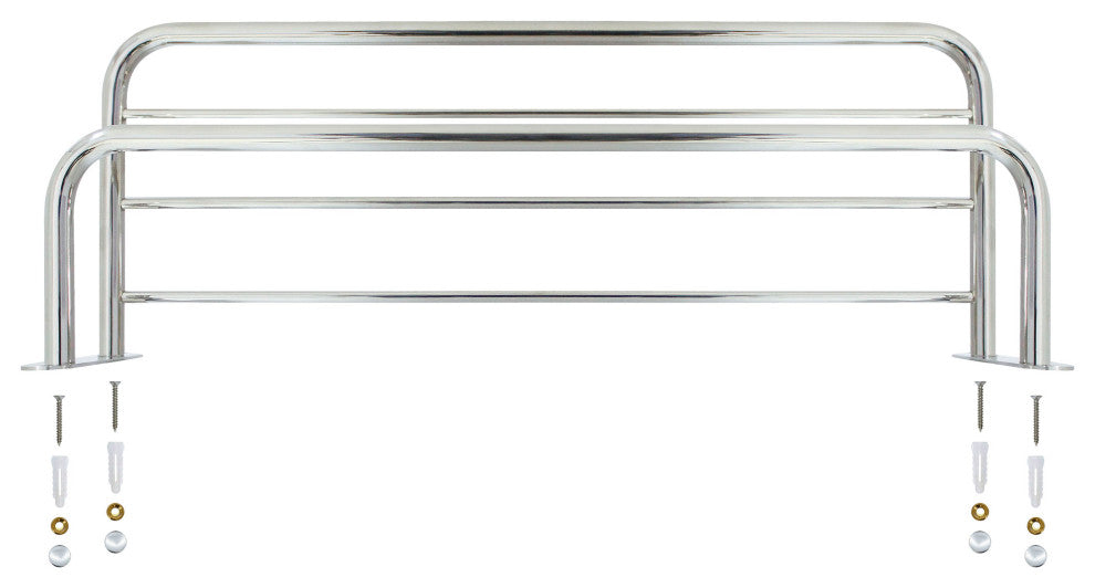 MODONA 24" Commercial Grade Towel Rack SS304 Lifetime Warranty, Polished Chrome