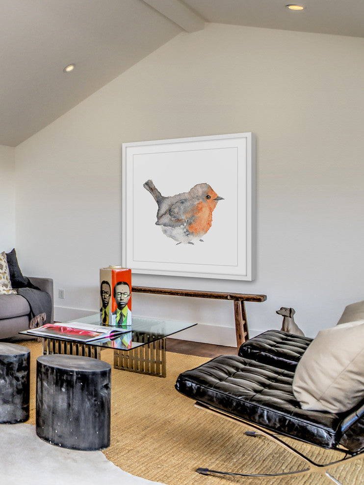 Marmont Hill, "English Robin" by Thimble Sparrow Framed Painting Print
