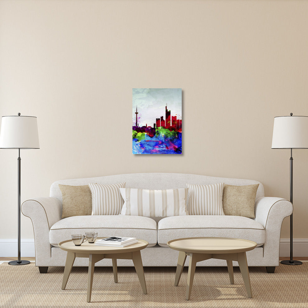 "Frankfurt Watercolor Skyline" Fine Art Print
