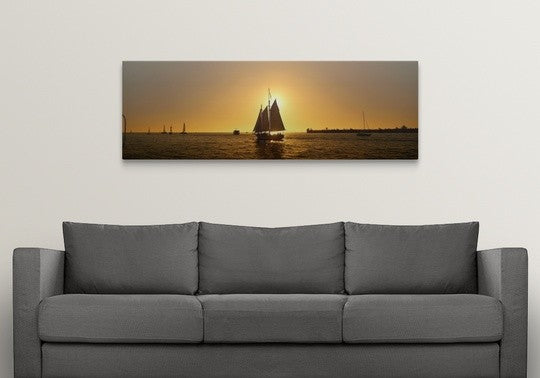 "Sailboat Key West FL" Canvas Art, 60"x20"x1.25"