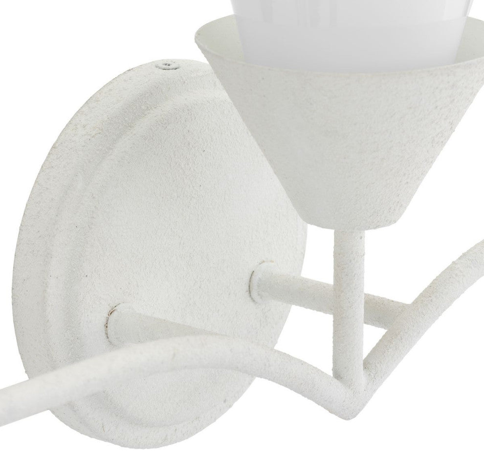 Pinellas Collection Three-Light Contemporary Vanity Light, White Plaster