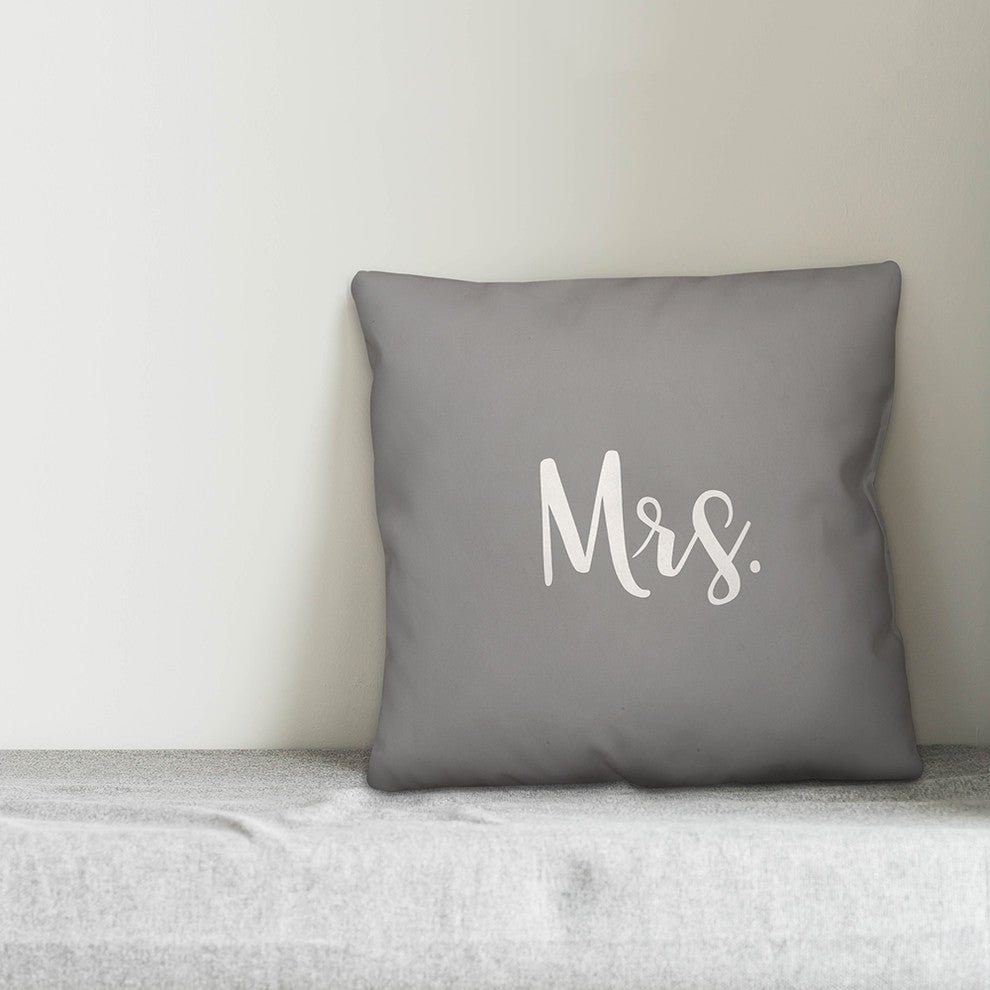 Mrs. 16x16 Throw Pillow Cover