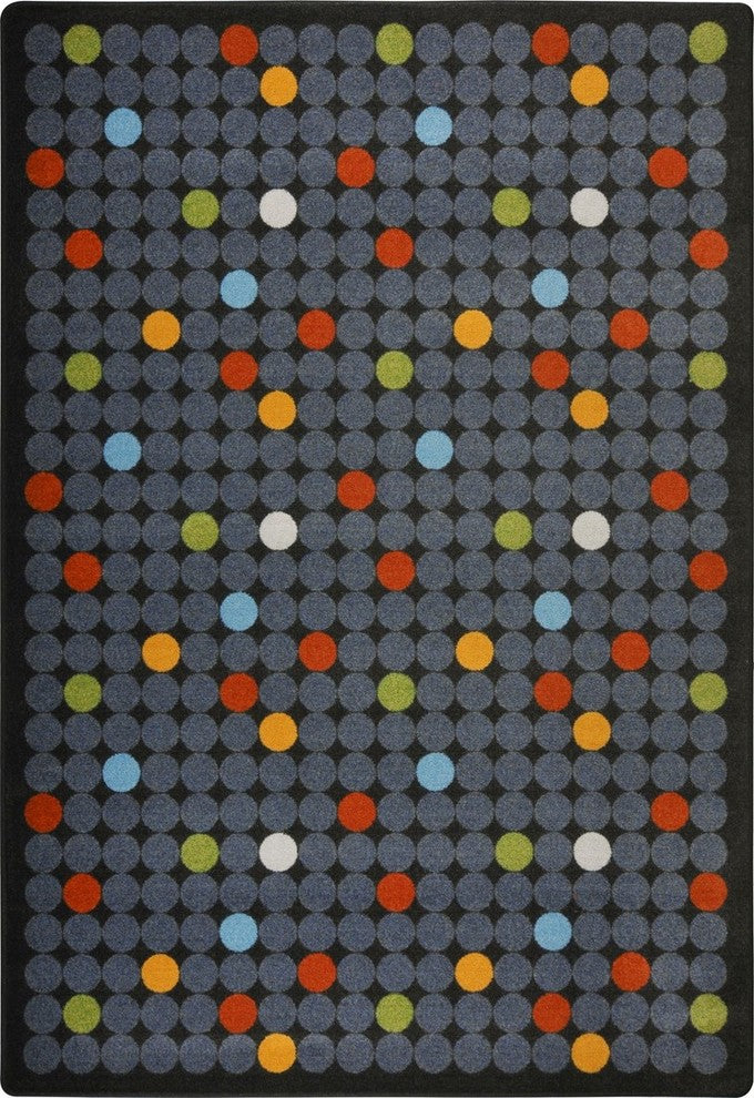 Playful Patterns Rug, Spot On, Licorice, 5'4"x7'8"
