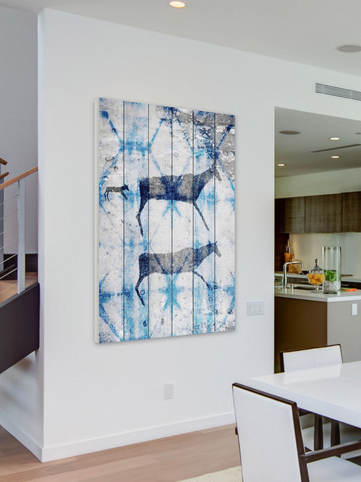 "Ancient Art" Print on White Wood, 30"x45"