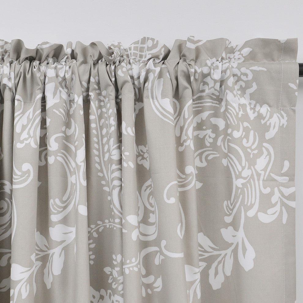 LA Boheme 2 Piece Curtain Set, Taupe, 60" X 84"