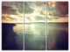 "Dark Seascape With Cloudy Sky" Metal Wall Art, 3 Panels, 36"x28"