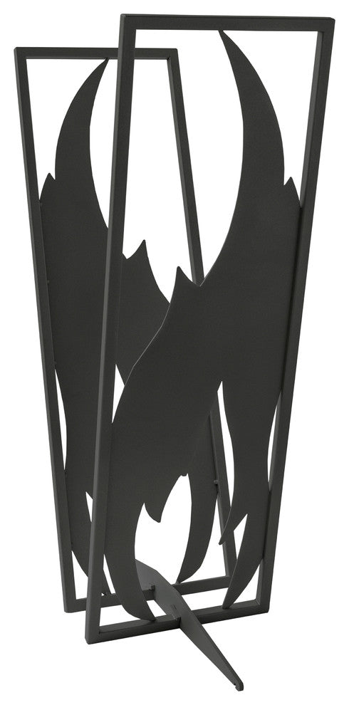 Firewood Rack Flame, Black