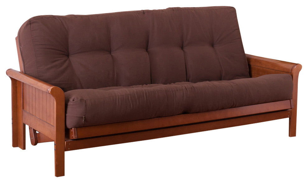 Blazing Needles Renewal 9" Twill Full Futon Mattress, Chocolate