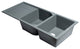 Titanium 46" Double Bowl Granite Composite Kitchen Sink with Drainboard