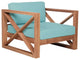 Anguilla Waterproof Fabric Upholstered Outdoor Chair, Blue