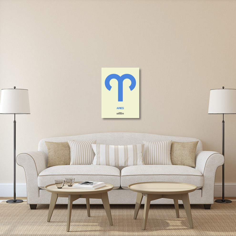 "Aries Zodiac Sign Blue" Fine Art Print