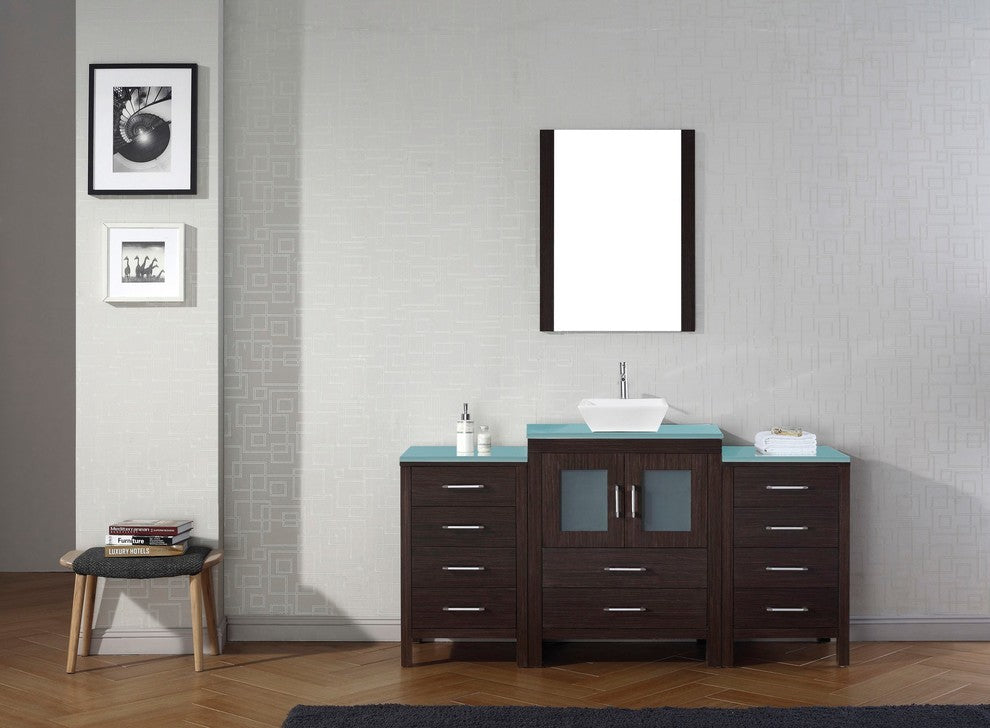 Dior 64" Single Bathroom Vanity Set, Espresso