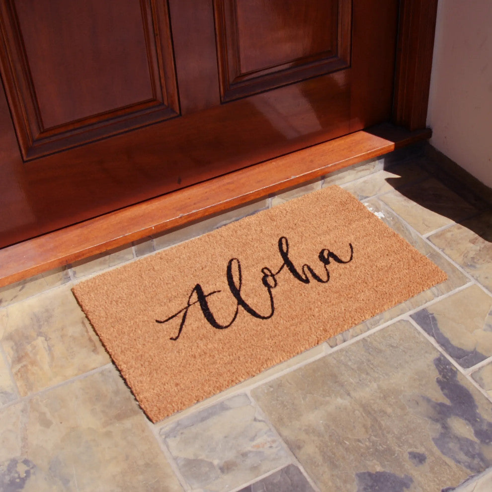 Rubber-Cal Tropical Aloha Doormat Kit  18 x 30  2 Door Mats