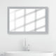 Meade Framed Wall Mirror, Brushed Silver, 36"x54"