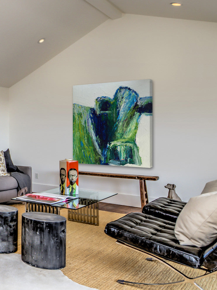 "Be Green" Painting Print on Wrapped Canvas, 48"x48"