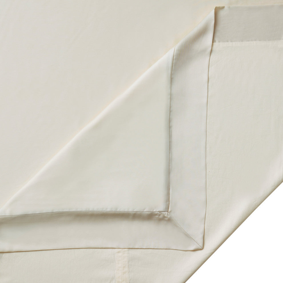 Lyocell Duvet Cover Set, Super Queen, Ivory, 3 Piece