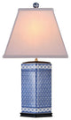 Kaleidoscope Porcelain Table Lamp, Blue and White