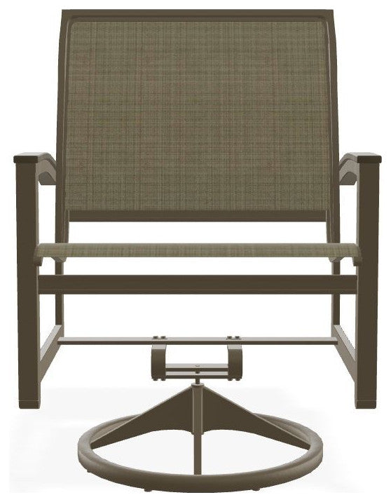 Bazza Sling Outdoor Swivel Rocker, Elevation Stone/Beachwood