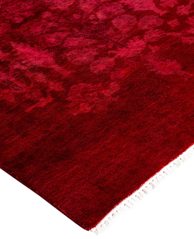 Overdyed One-of-a-Kind Hand-Knotted Area Rug Red, 3' 1" x 5' 0"