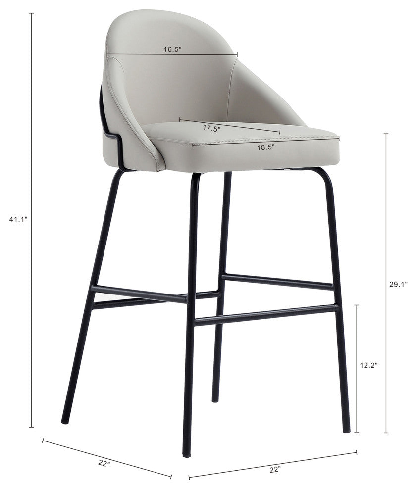 Manhattan Comfort Gracie Barstool, Set of 3