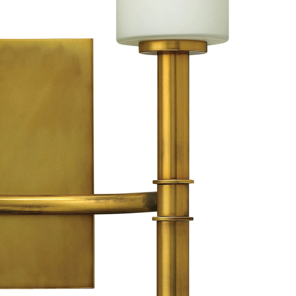 Hinkley Margeaux Medium Two Light Sconce, Vintage Brass