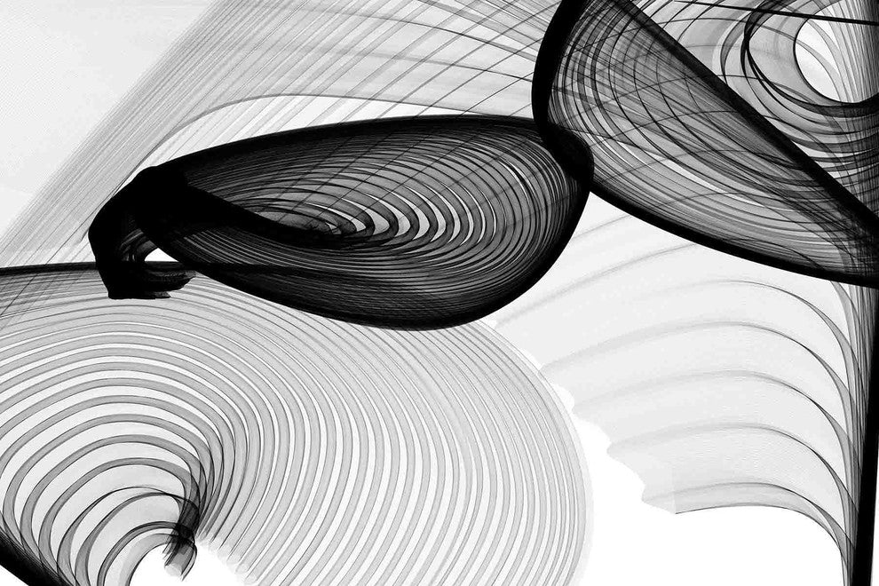 "Abstract Black and White 22-15-51 v1" Painting Print on Canvas by Irena Orlov