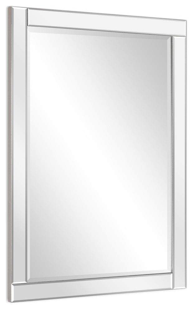 Modern Beveled Wall Mirror, 30"x40"