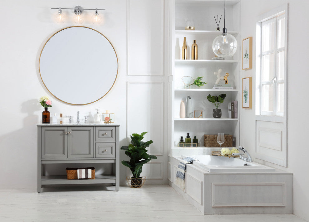 Matilda 42" Single Bathroom Vanity Set, Gray