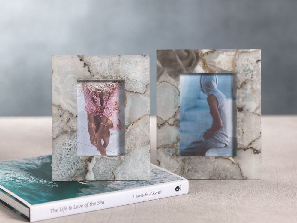 "Preto" 4" x 6" Agate Picture Frame