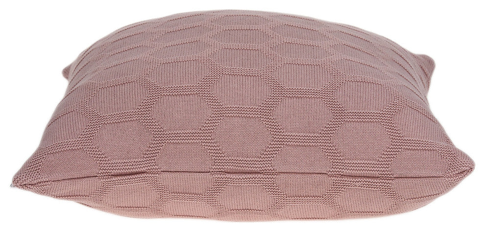 Parkland Collection Diani Transitional Pink Pillow Cover With Poly Insert