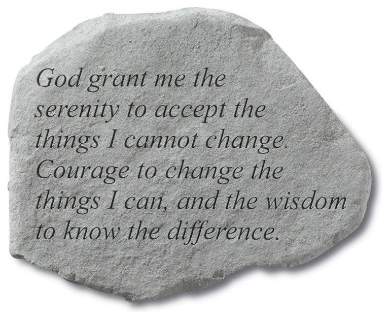 "God Grant Me the Serenity" Garden Stone