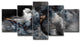 Ready2HangArt 'Glitzy Mist XXXVI' by Tristan Scott, 30"x60", 5 Piece Set