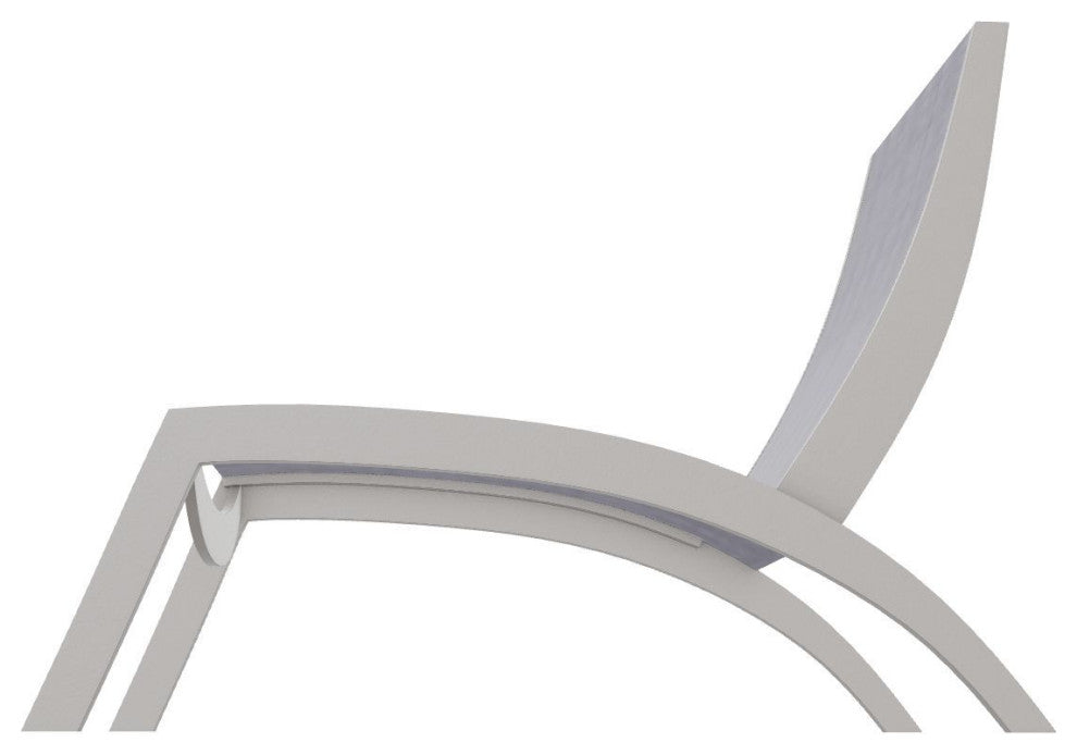 Dune Sling Stackable Outdoor Hydro-Lounge Chaise, Brooks/Warm Gray