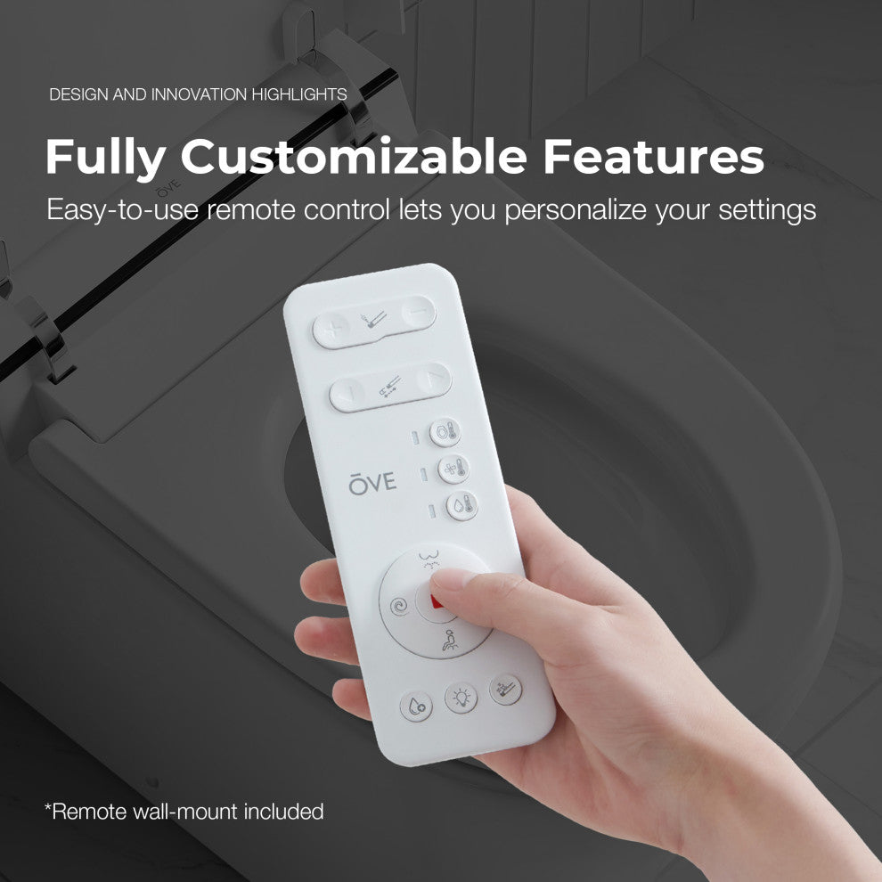 Ove Ella Dual-Flush Smart Bidet Toilet With Built-in Tank